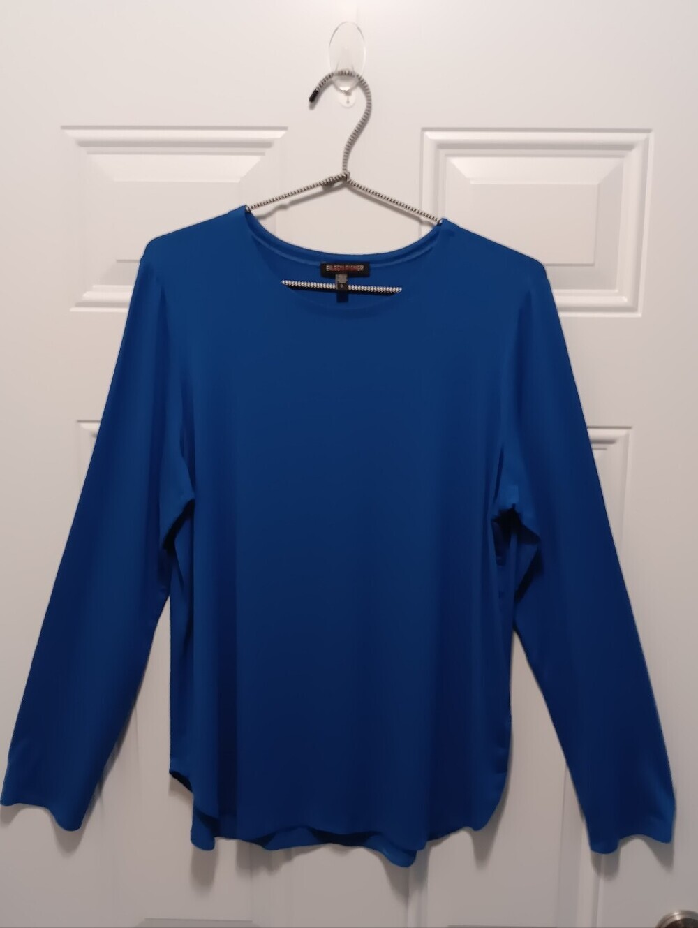 Eileen Fisher| Royal Blue L Long Sleeve Top Lighweight Office Casual Travel